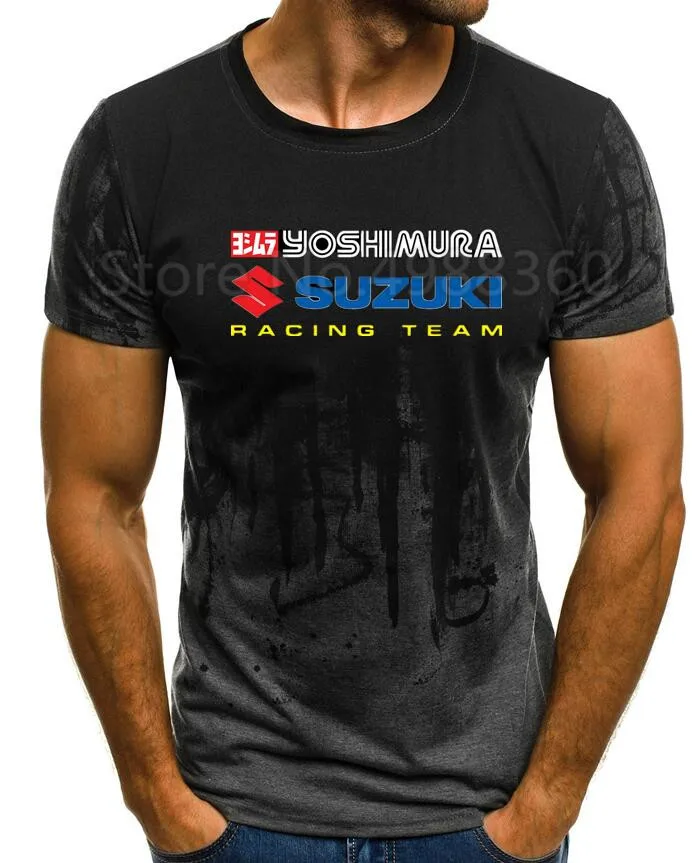 Новая летняя одежда футболка yoshimura Футболка с принтом короткими рукавами Suzuki Gsxr