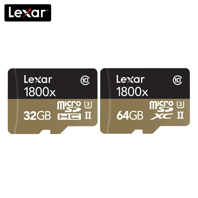 100% оригинал Lexar 1800x Micro SD карта 32 Гб класс 10 64 ГБ micro SDHC/SDXC tf памяти UHS II для дрона