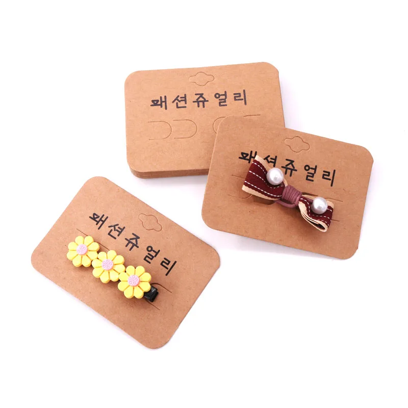 Карточка-витрина для украшений из крафт-бумаги подаропосылка заколок волос