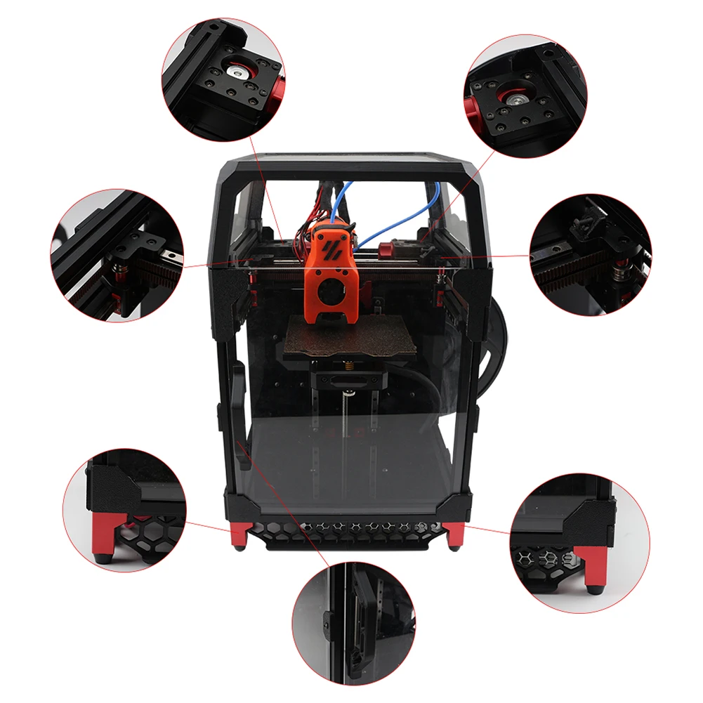 1 set 3d printer frame kit accessories for voron v0 1 cnc metal structure parts profile connection accessories free global shipping