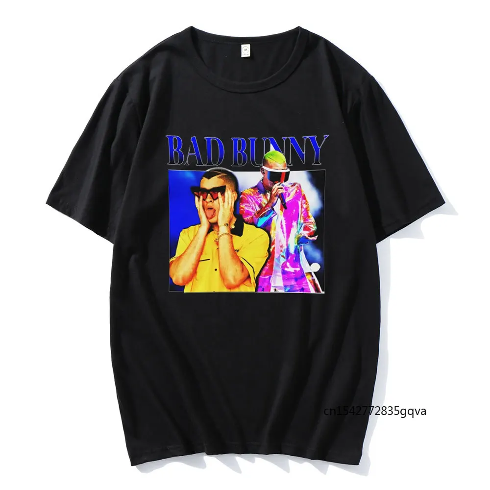 

2021 Hot Sale Style Bad Bunny Tees Couple Tshirts Unique Streetwears Classic Comfortabled Clothes Popular Clothing