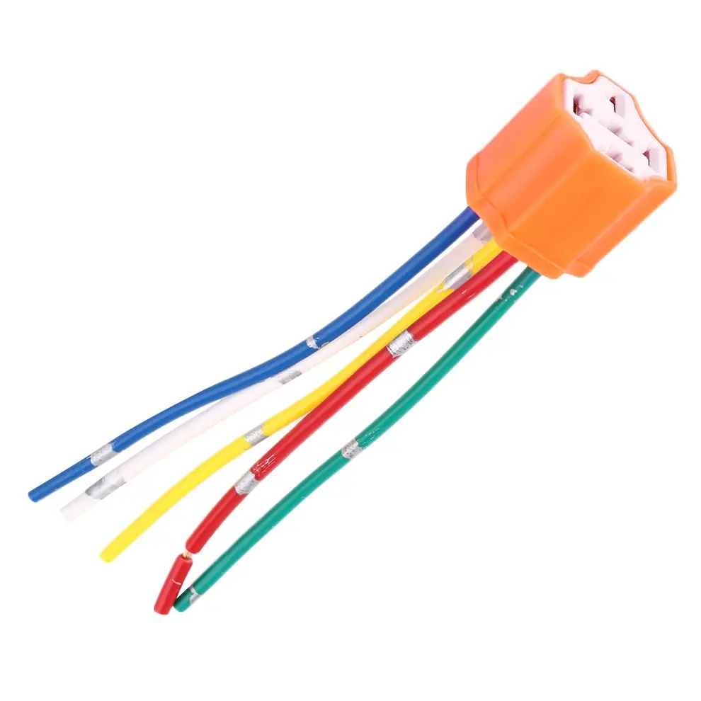 

Relay Socket Car Relay Orange Plastic Replacement Relay Socket Harness 5 Pin 5 Wire for Car Automotive Relay