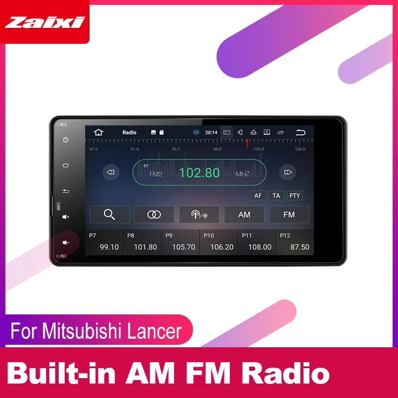 Автомобильный плеер ZaiXi 2 DIN с GPS-навигацией для Mitsubishi Lancer 2013 ~ 2019 автомобильная