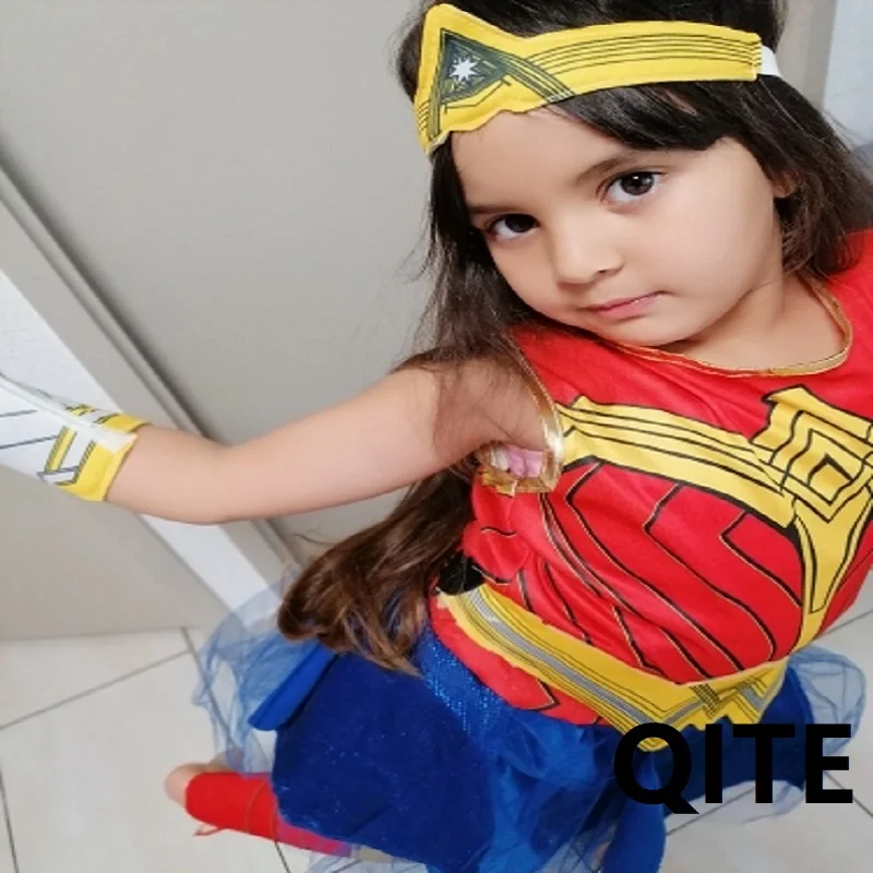 

Supergirl Cosplay Deluxe Child Dawn Of Justice WonderWoman Magical Woman Costume Kids Girls Fancy Dress Disguise Halloween Party