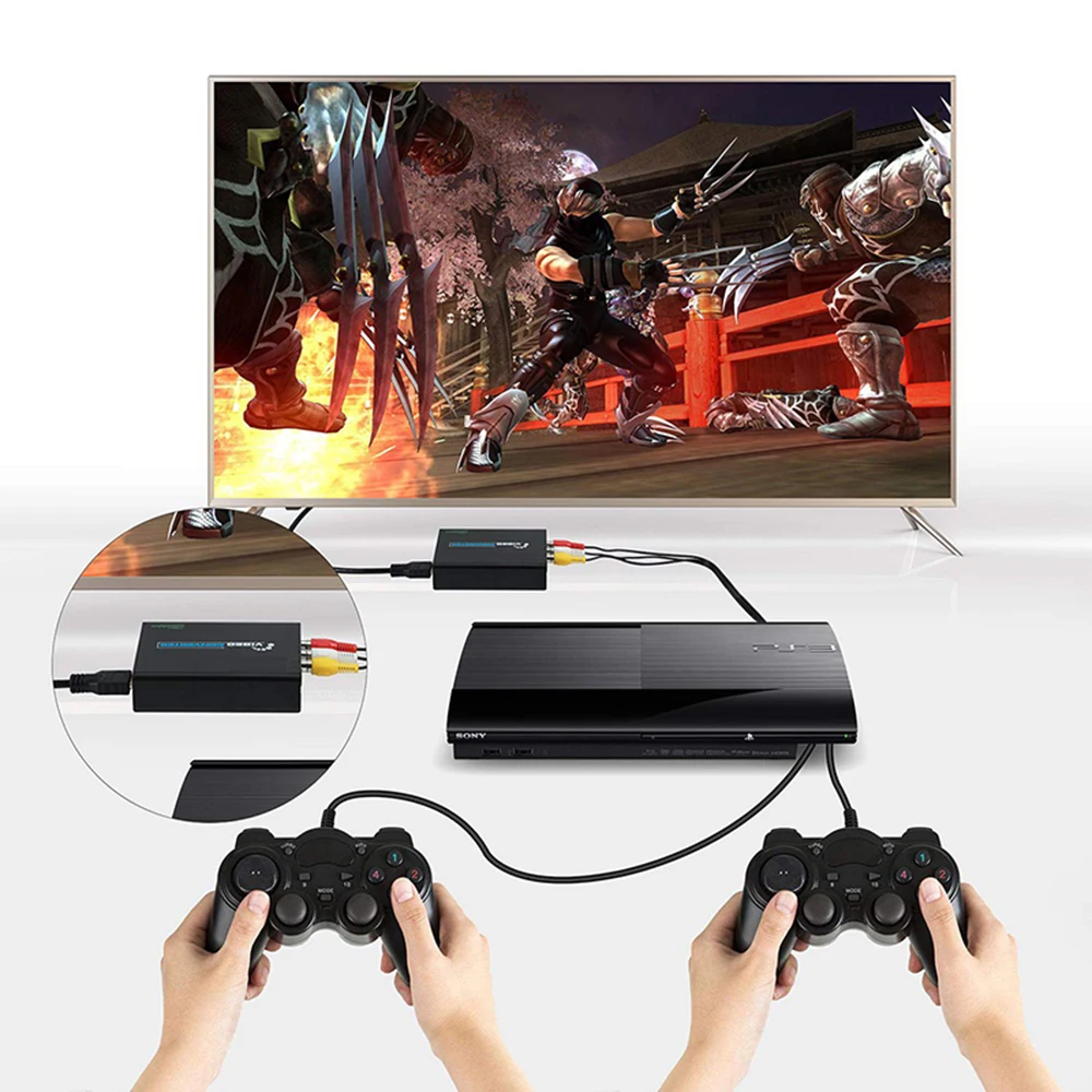 Переходник HDMI К AV S-Video CVBS видео преобразователь HDMI к SVIDEO + S видео переключатель адаптер HD 3RCA PALNTSC Переключатель для ТВ ПК Blue-Ray DVD (art.: 78a05b4bb) - 78a05b4bb