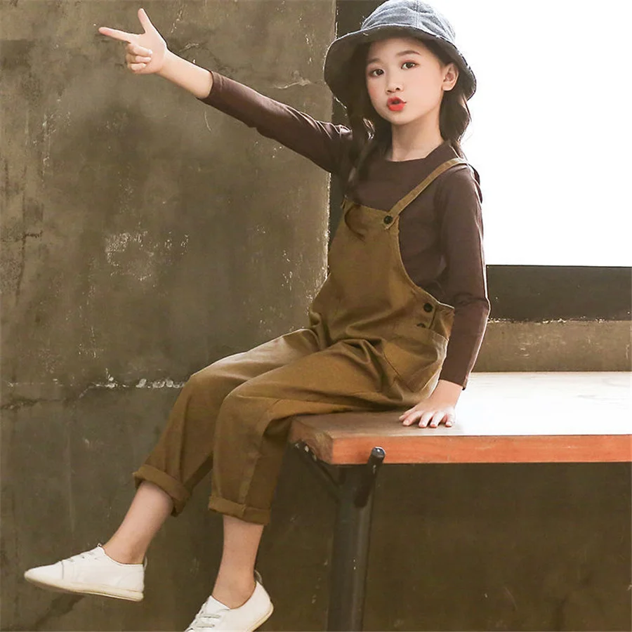 

Large girls Overalls Autumn overalls For girls Clothes casual teens Children Wear Strampler Overalls 6 8 10 12