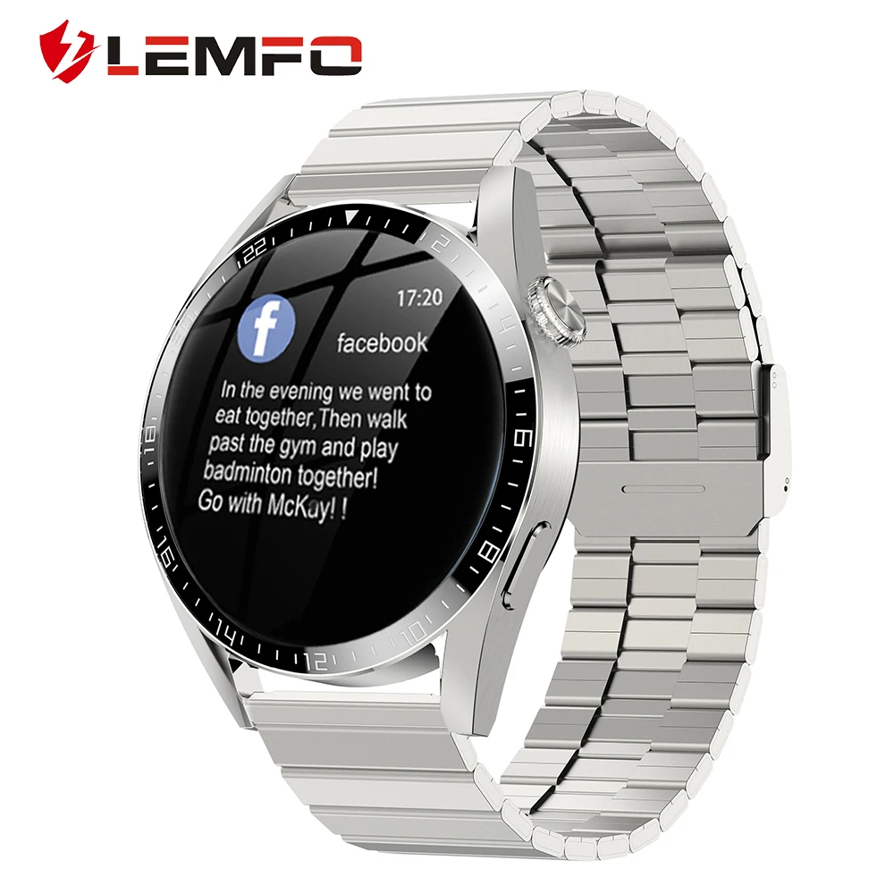LEMFO Smart Watch Man Bluetooth Call Men Smartwatch Heart Rate Monitor Music Control IP67 Waterproof for Man 240*240 HD Screen