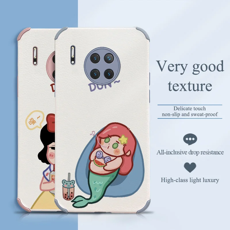 

Cartoon Princess Phone Case For Huawei Mate 30 30Pro 30Lite Pro Lite Liquid Silicone Cover