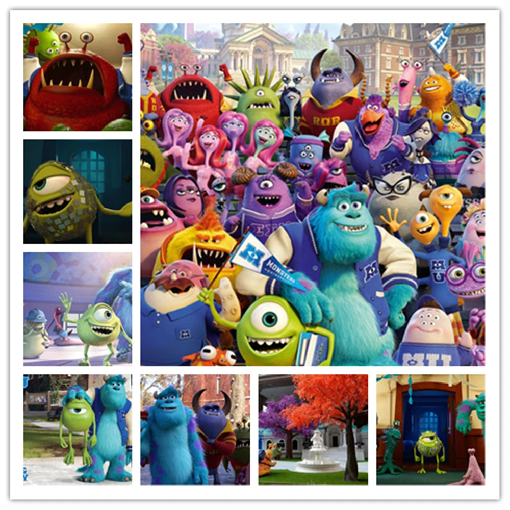

Disney Классический Аниме Монстры университетский холст фотообои Современное украшение для детской комнаты минималистичное настенное искус...