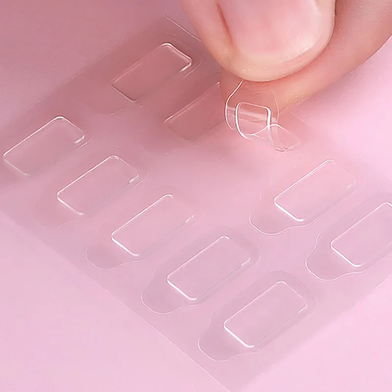 

Наклейки для ногтей двусторонние прозрачные, водостойкие, 10 шт.