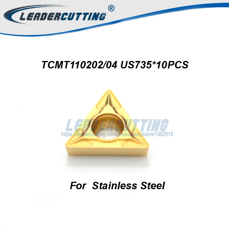 TCMT090204 TCMT110202 TCMT110204 TCMT16T304 US735 * 10 шт. оригинальная карбидная вставка для поворота