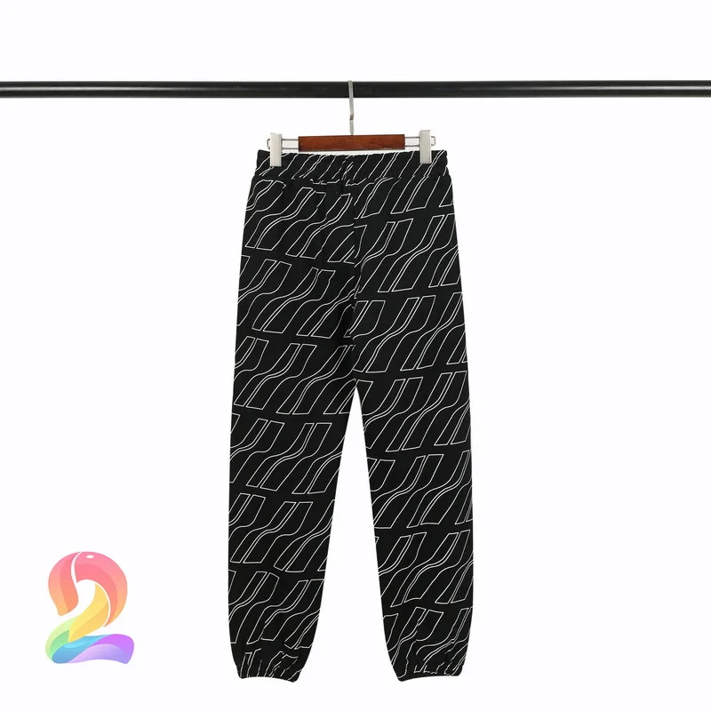 

New Welldone Full Pattern Sweatpants Women Men's High Quality Drawstring Jogging Pants Welldone Fashion Casual Trousers