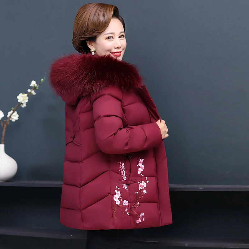 ladies coats and jackets middle-aged and elderly mothers winter coat thick cotton coat woman parkas winter coat women elegant