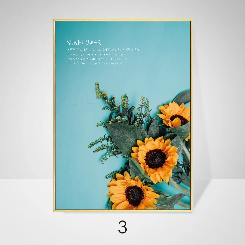 

Sunflowers Poster Yellow Rose Flowers HD Print Wall Art Canvas Painting Modern Decoration Wall Painting for Kitchen Decor