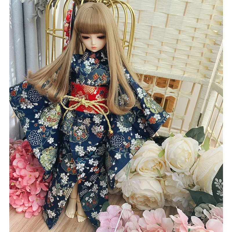 Кукла BJD 1/6 1/4 1/3 кимоно Красного/синего цвета для аксессуары кукол только