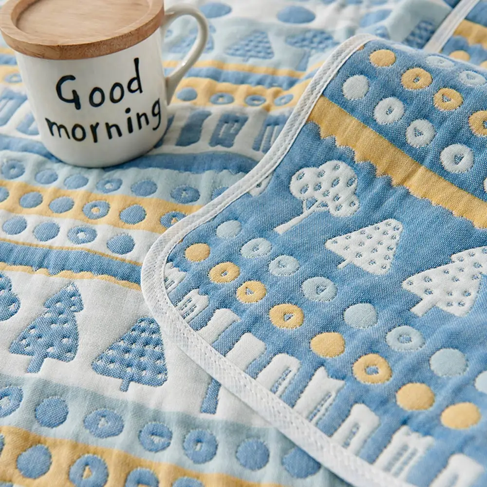 

Papa&Mima Quilted Summer 100% Gauze Cotton Thread Towel Blankets Throws Double-side Bedsheet -no Pillowcase