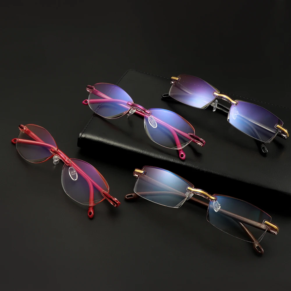 Очки для чтения без оправы мужчин и женщин аксессуар с защитой от сисветильник