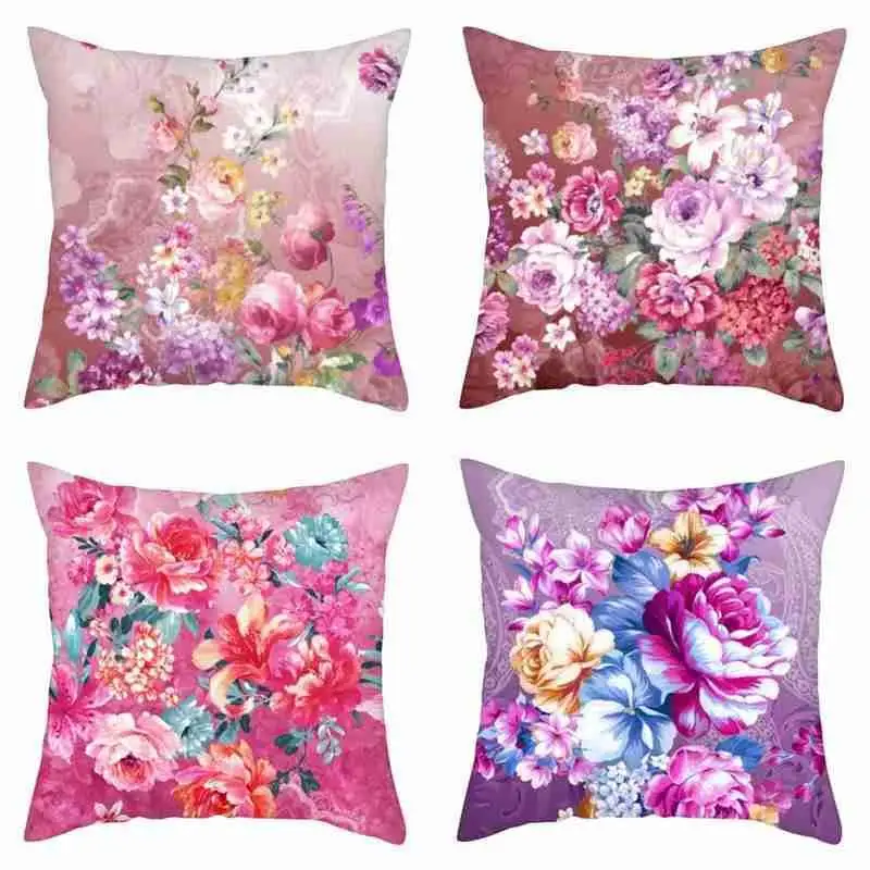 

Flower Cushion Decor Modern Fashion Home For Living Cover Car Room Pillowcases 45x45cm Decorative Sofa Pillow Throw Pillowc K9G6