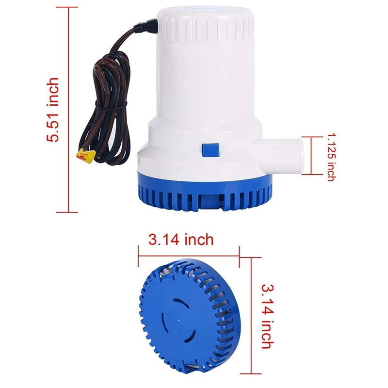 2000 GPH 12V Non-Automatic Boat Marine Plumbing Electric Bilge Pump | Автомобили и мотоциклы