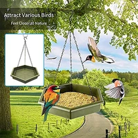 2pcsset bird feeders convenient easy to install plastic outdoor hummingbird feeding plates trays for yard
