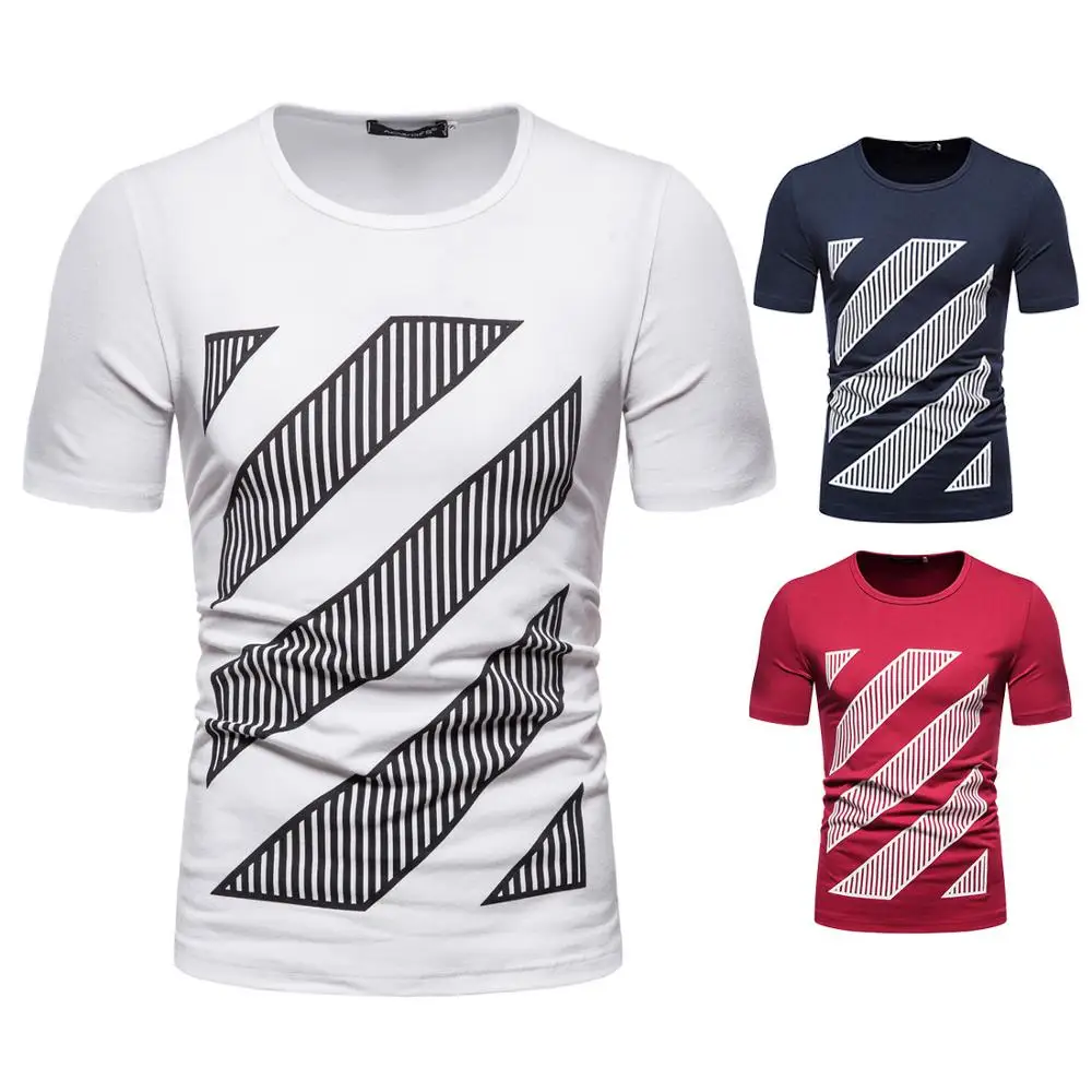 Мужская футболка модная с круглым вырезом коротким рукавом Повседневная | одежда