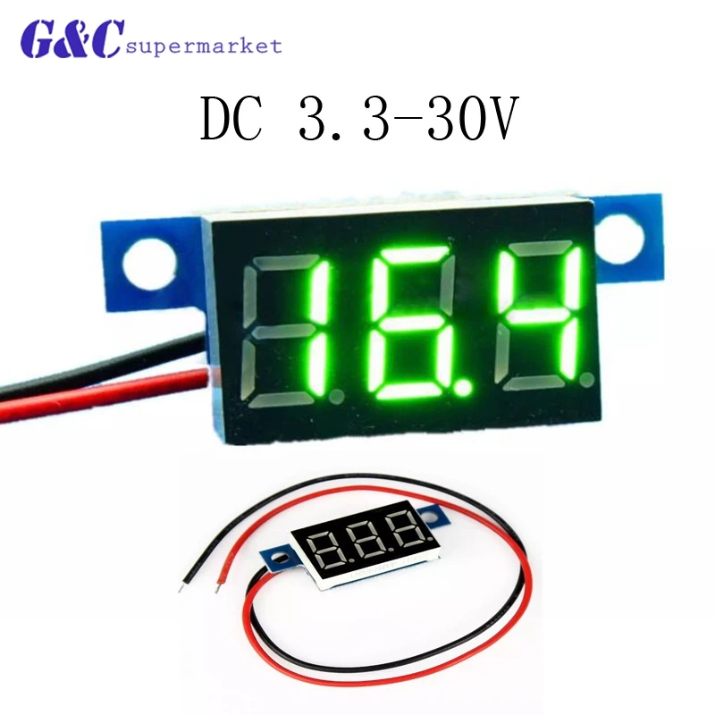 Мини вольтметр цифровой тестер напряжения светодиодный дисплей метр