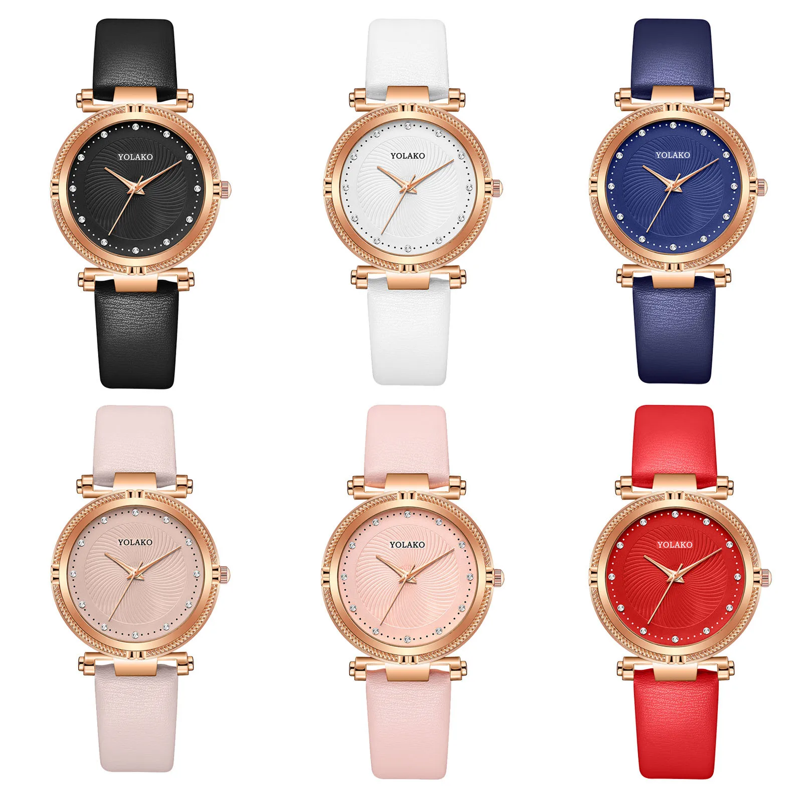 

Женские часы YOLAKO, женские повседневные Модные кварцевые часы с кожаным ремешком, аналоговые часы, Роскошные Кварцевые часы, kol saati