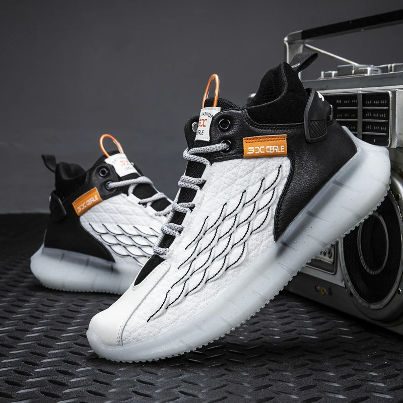 

Мужская повседневная обувь, сетчатые летние спортивные белые Нескользящие износостойкие кроссовки в уличном и дорожном стиле, Британские ...