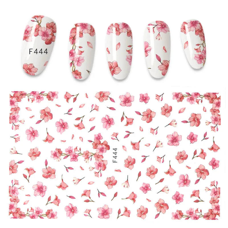 

1 лист 3D Цветочные наклейки для ногтей клейкие растения красочные красивые цветы переводные наклейки для ногтей переводные наклейки для ди...