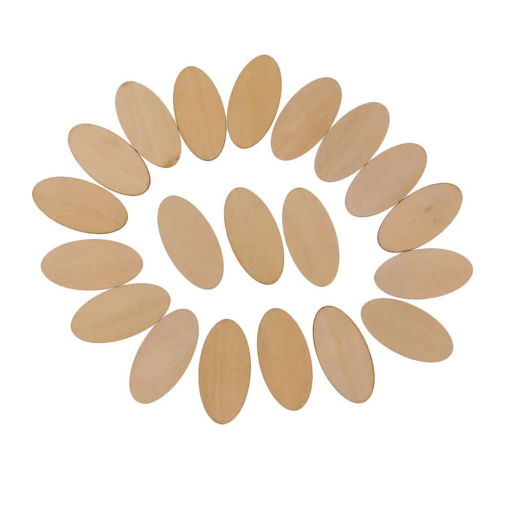 Овальные чипсы из необработанной древесины 40 шт. 1 5 мм | Дом и сад