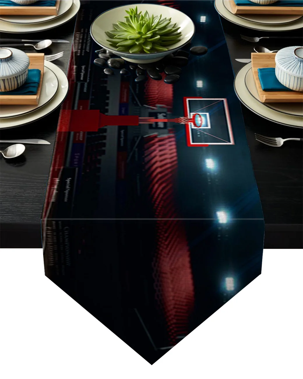 Современная настольная дорожка для баскетбольной площадки с принтом свадебной