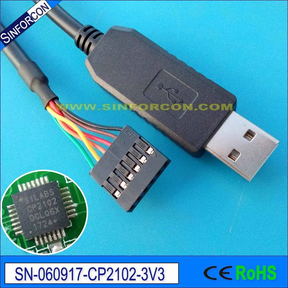 Кабель для программирования Silicon Labs CP210x USB-UART Bridge COM3 TTL 3,3 В Кабель для программирования Silicon Labs CP210x USB-UART Bridge COM3 TTL 3,3 В