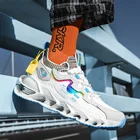 Спортивная обувь для мужчин, летние плетеные кроссовки с клинком, амортизирующая подошва, мужская обувь для прогулок, треккинга, отдыха, новые кроссовки