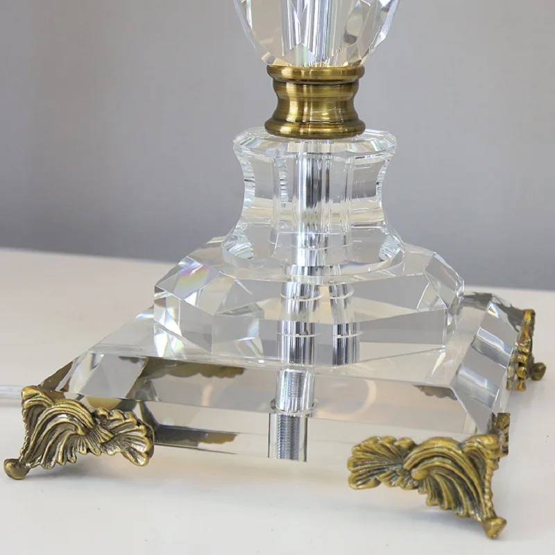 Роскошные настольные лампы для гостиной хрустальные в спальню золотое основание