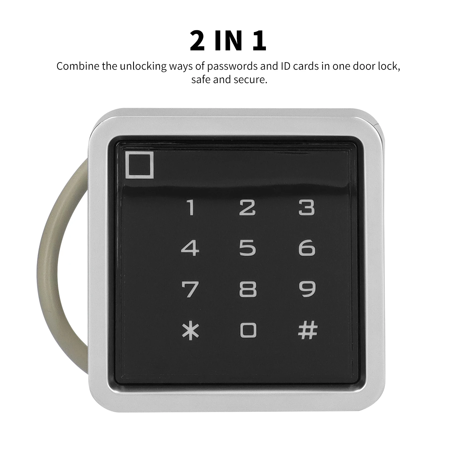 

Reader 2000 Users IP65 Waterproof Door Security Lock Kit 2in1 Access Control System Password 125KHz RFID Card For Home Apartment