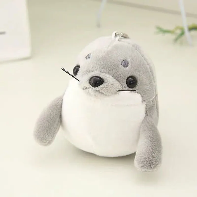 

10CM Simulation Cute Baby Seal Plush Keychain Bag Pendant Kids Toys Children's Birthday Gifts PP Cotton Filling