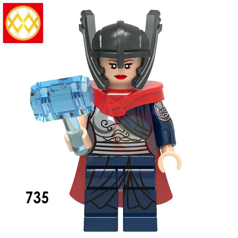 XH735jane foster Фильм Тор Ragnarok Odin Loki Hela Валькирия битва лошадь Frigga Hemidall Джейн Фостер Халк Sif строительные блоки кирпичная игрушка малыш - Цвет: XH735jane foster