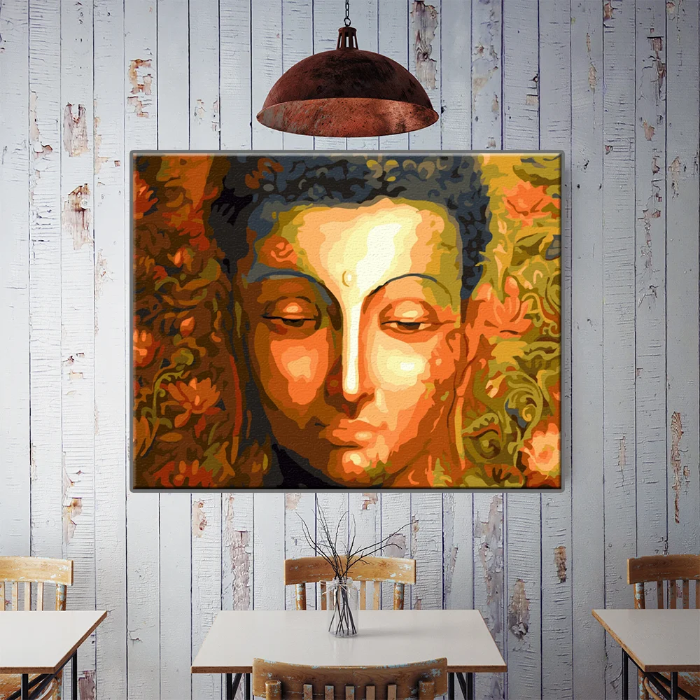 

DIY Oil Painting By Numbers Buddha Zen Picture Coloring By Numbers Shakyamuni Home Decor Faith Gift Wall Art Digital Painting