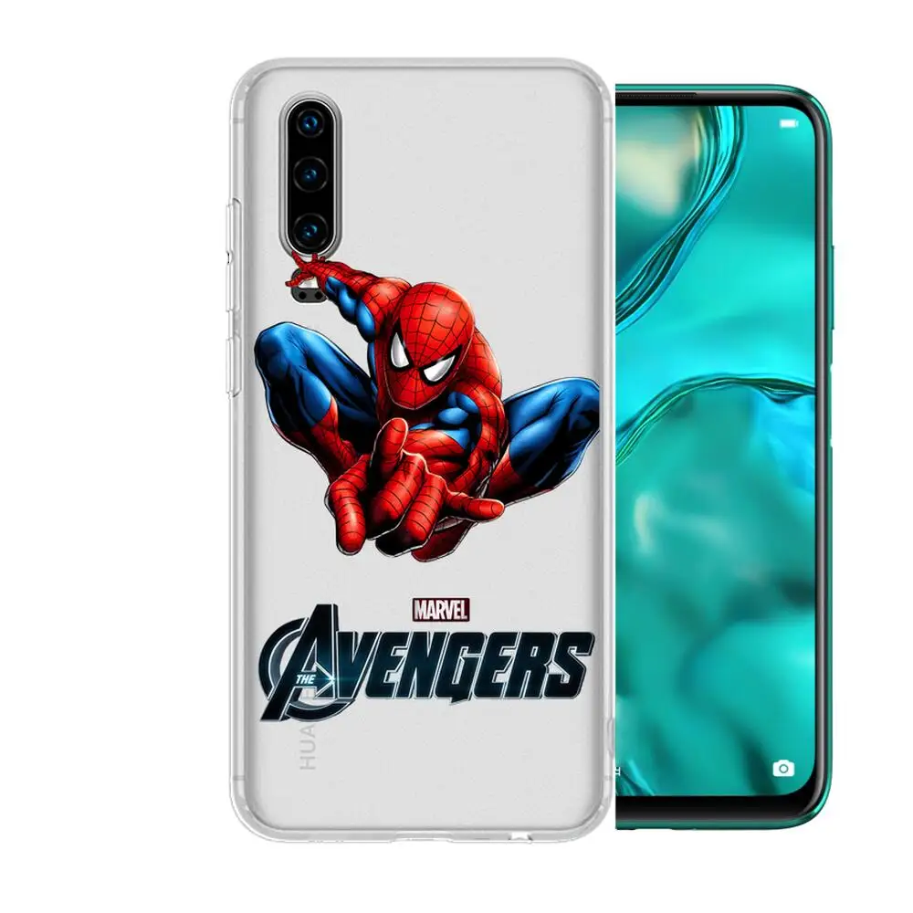 2021 чехол для телефона с супергероями из аниме Человек-паук Huawei p50 P40 P30 P20 P10 P9 P8 Lite E