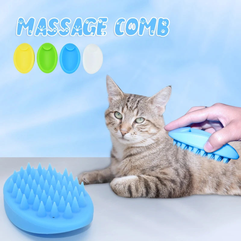 

Pet Soft Silicone Brush Hair Cleaning Comb for Dog Cat Massage Comb Pet Supply 71*105mm MDJ998