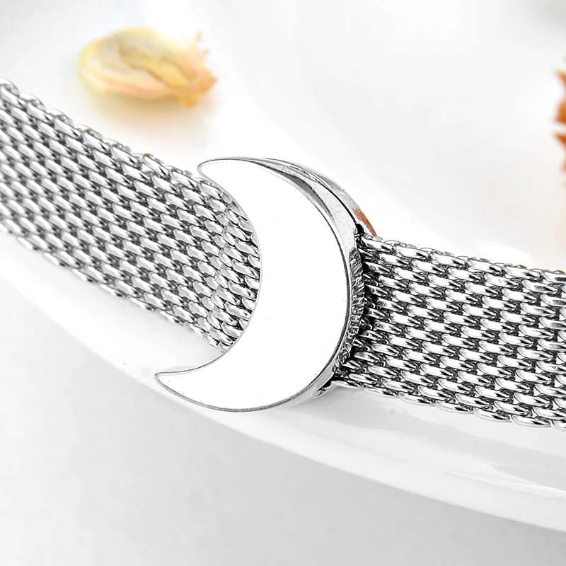 Высшее качество 925 Стерлинговое Серебро круглые изогнутые бусины в форме Луны