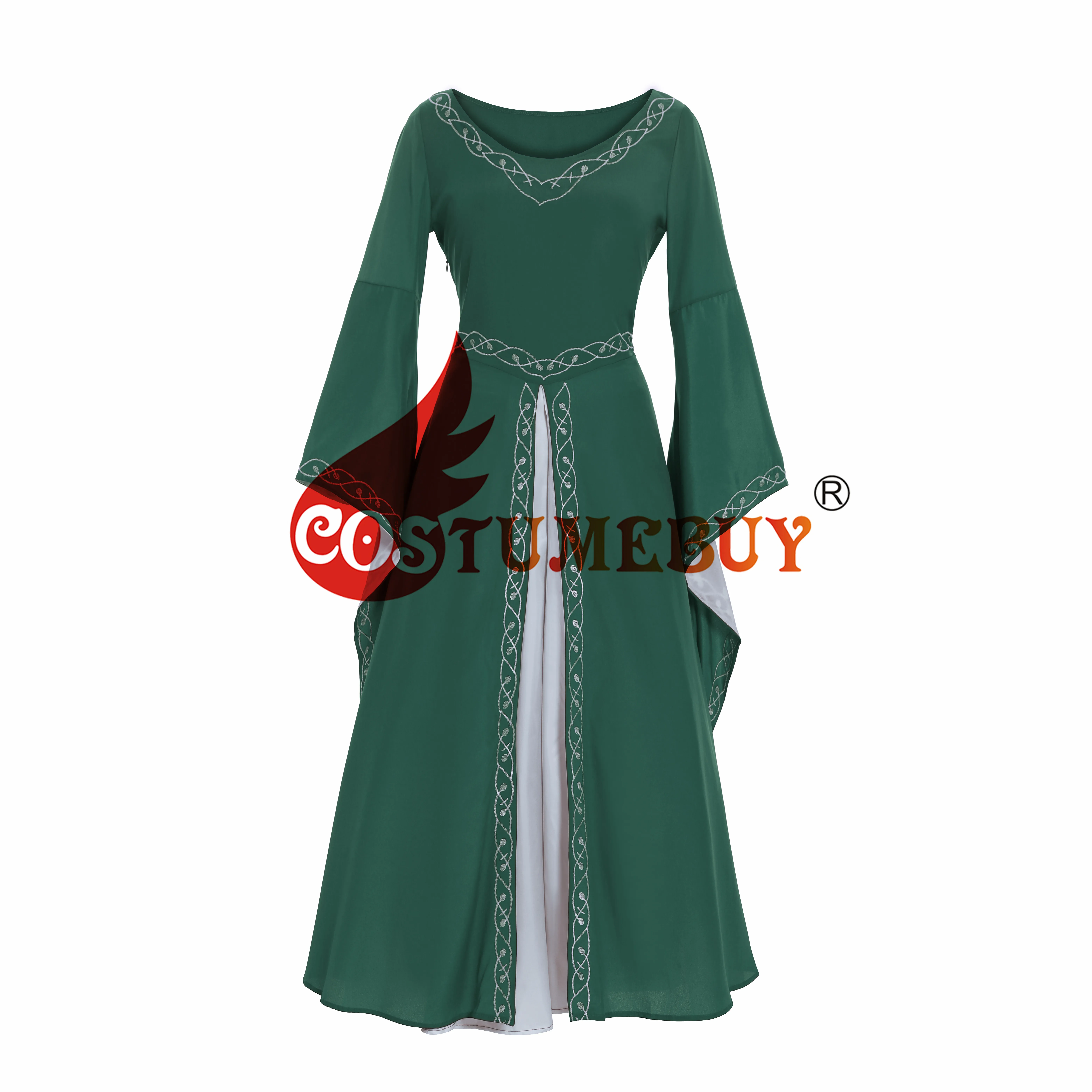 Costumebuy, средневековое платье, костюмы на Хэллоуин, для женщин, для косплея, Дворцовое благородное длинное платье, древнее платье принцессы с рукавами-колокольчиками