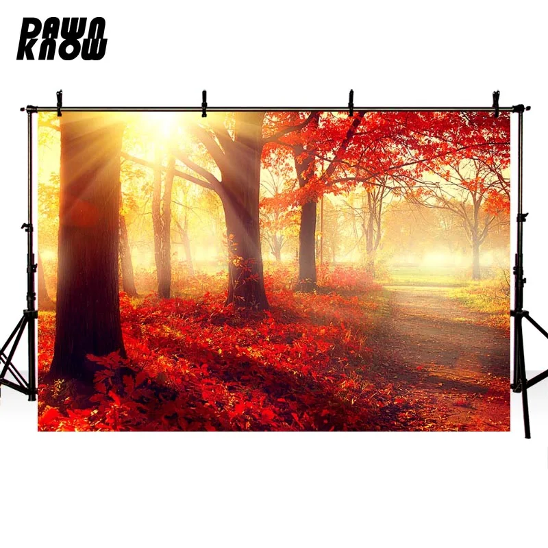 DAWNKNOW опавших листьев фон для фотосъемки с изображением в виде кленового листа