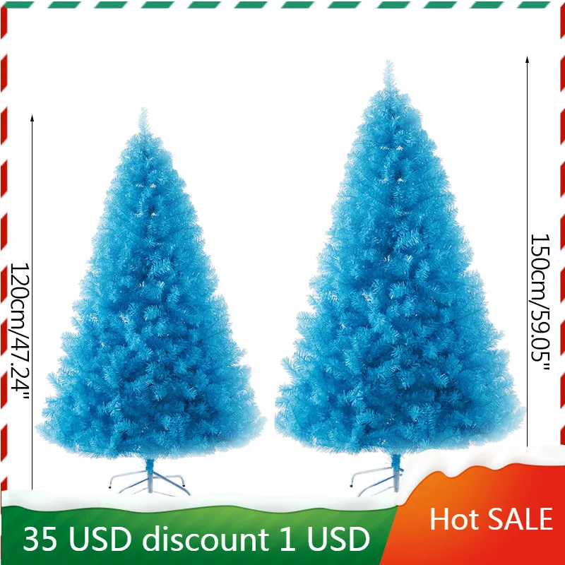 

180 см синяя Рождественская елка, украшение для дома, 150 см, небесно-голубая Рождественская елка, темно-синяя Рождественская елка, креативное ...