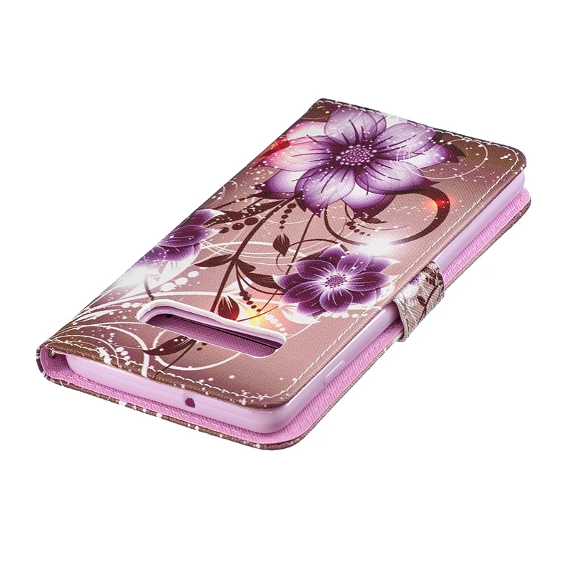 Чехол-бумажник из искусственной кожи для samsung Galaxy S10 S10e S10 Plus A6 A8 J4 J6 J8 J2 CORE NOTE 9 откидная подставка Мягкий силиконовый чехол