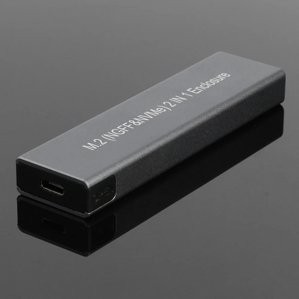 

USB Type C SSD External Enclosure Disk Case Box External Hard Disk for PC M.2 NGFF NVME SATA M/B Key Hard Drive Case