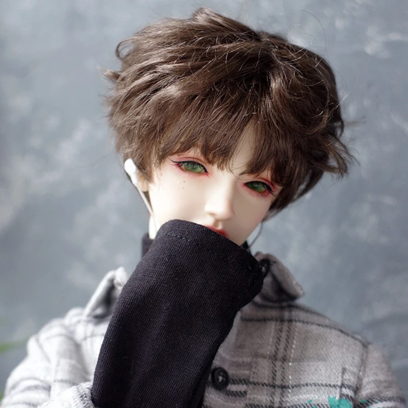 Bybrana BJD кукла имитация парик мохера короткие вьющиеся волосы 1/3 1/4 темно-коричневый Корица