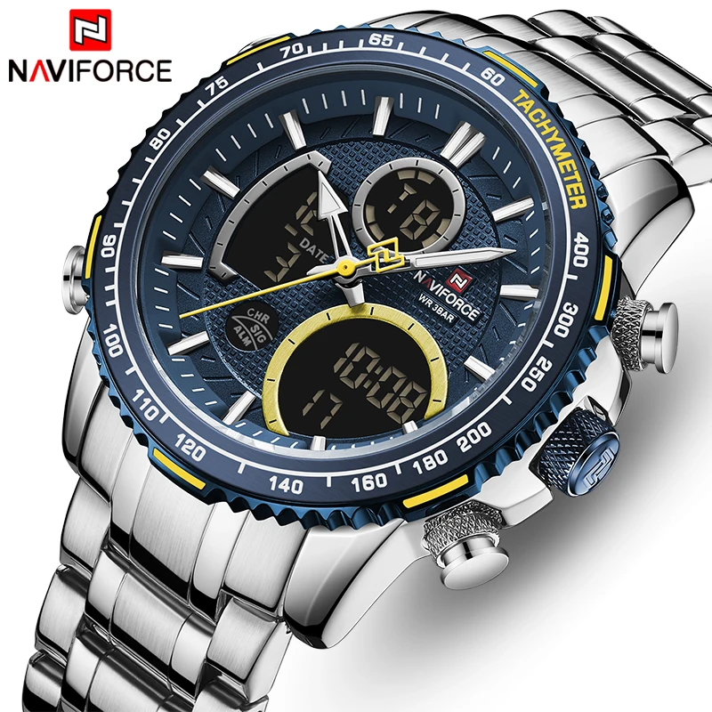Relogio Masculino NAVIFORCE Лидирующий бренд Для мужчин Военные Спортивные часы s