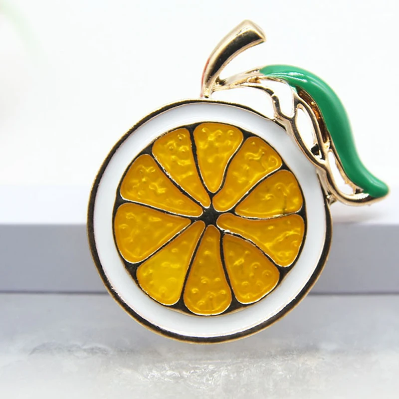 Эмалированная брошь в виде лимона унисекс женская и мужская булавка Милые Броши