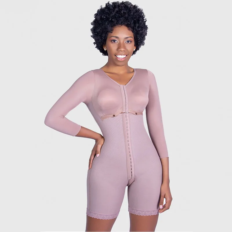 

Женские Корректирующие чашечки до середины бедра, до середины локтя, с прорезями спереди и застежкой-молнией, спортивная одежда для тренаже...